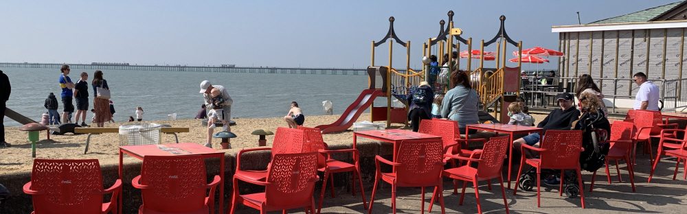 View to pier from east of beach.